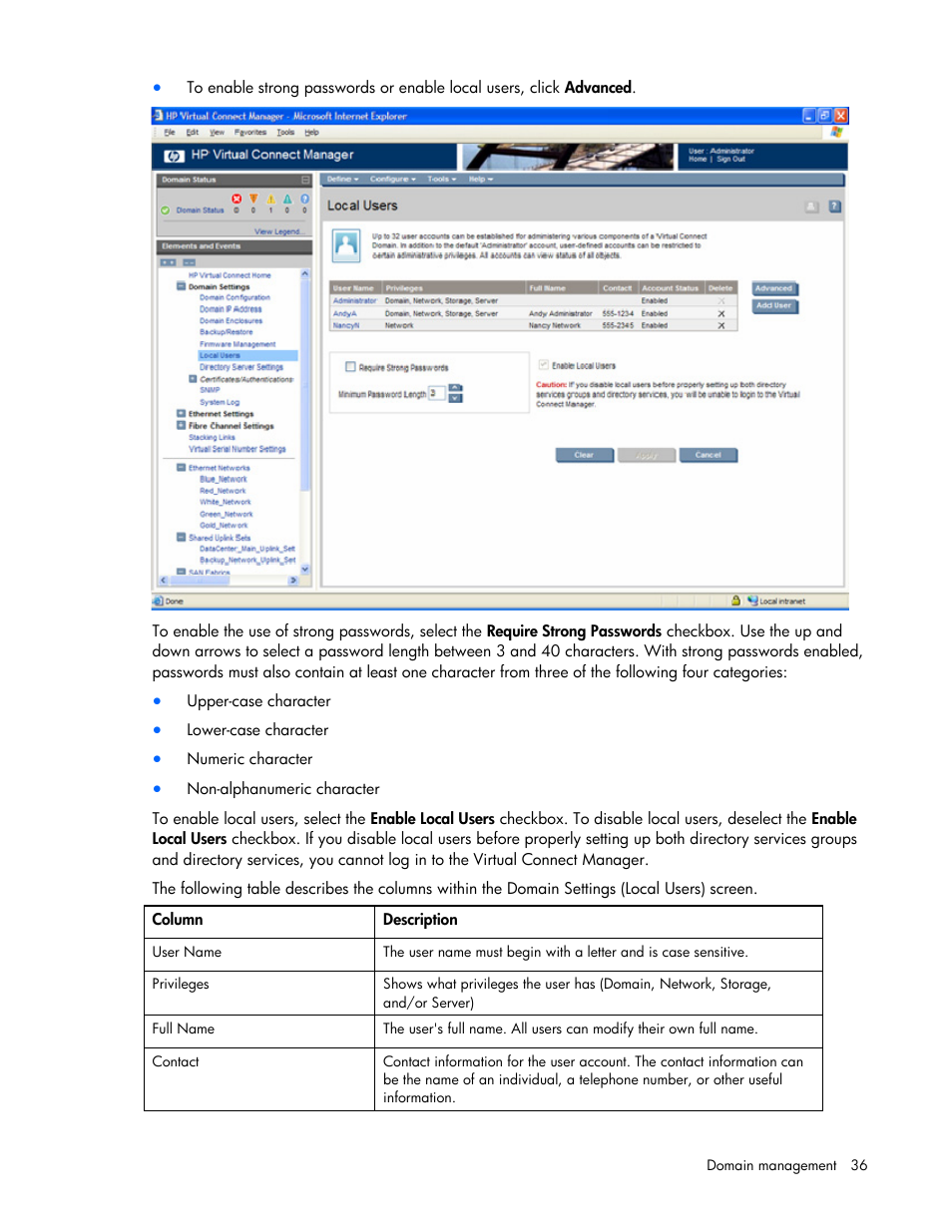 HP Virtual Connect Flex-10 10Gb Ethernet Module for c-Class BladeSystem User Manual | Page 36 / 169