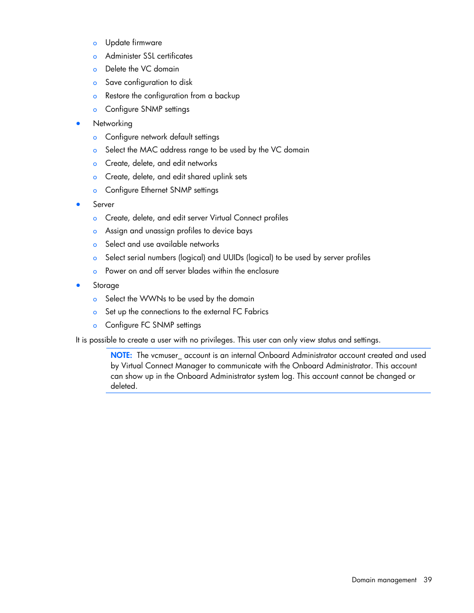 HP Virtual Connect Flex-10 10Gb Ethernet Module for c-Class BladeSystem User Manual | Page 39 / 169