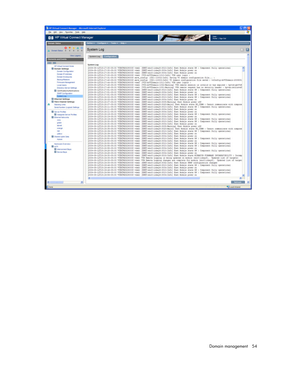 HP Virtual Connect Flex-10 10Gb Ethernet Module for c-Class BladeSystem User Manual | Page 54 / 169