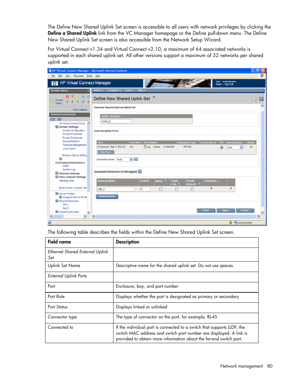 HP Virtual Connect Flex-10 10Gb Ethernet Module for c-Class BladeSystem User Manual | Page 80 / 169