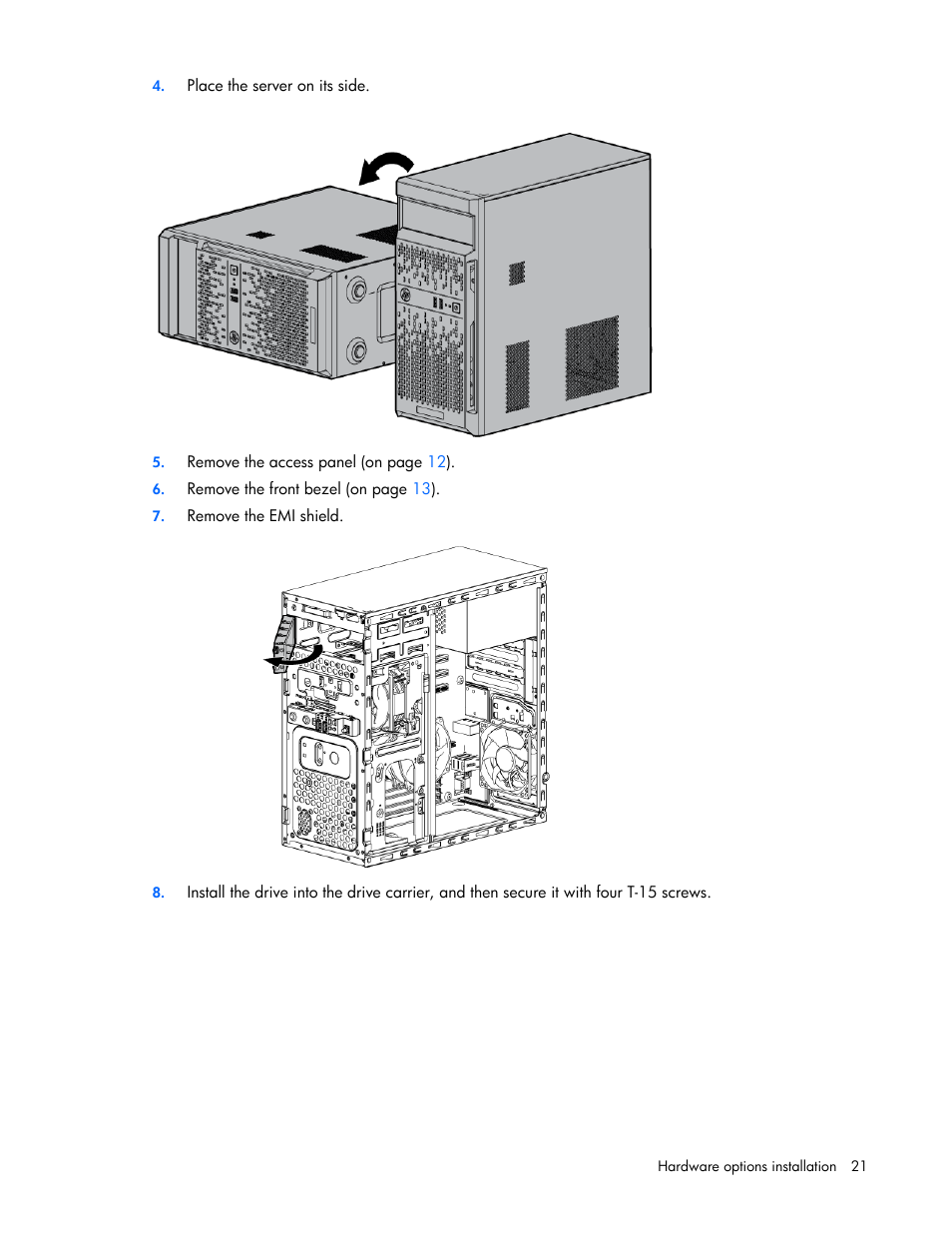 HP ProLiant ML10 Server User Manual | Page 21 / 76