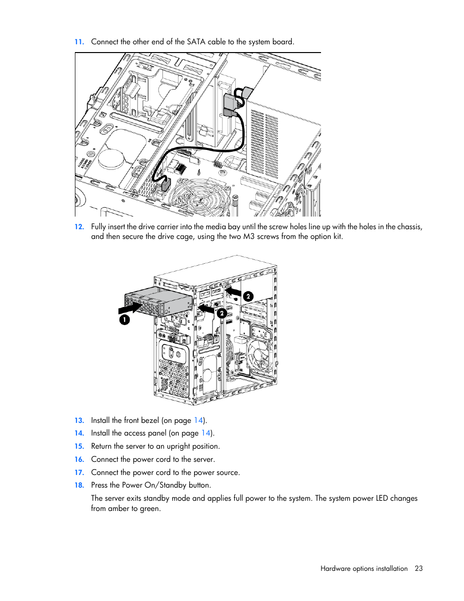 HP ProLiant ML10 Server User Manual | Page 23 / 76