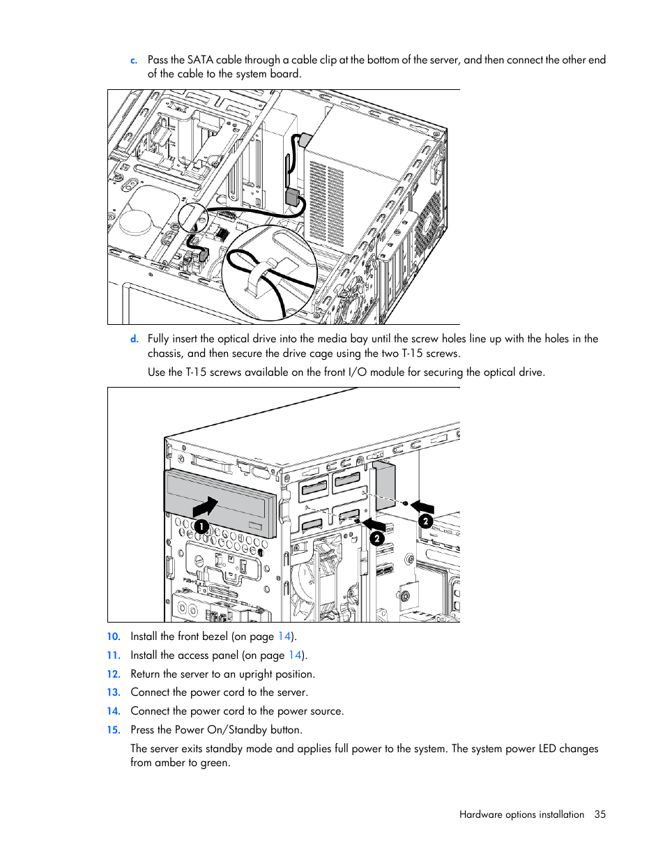 HP ProLiant ML10 Server User Manual | Page 35 / 76