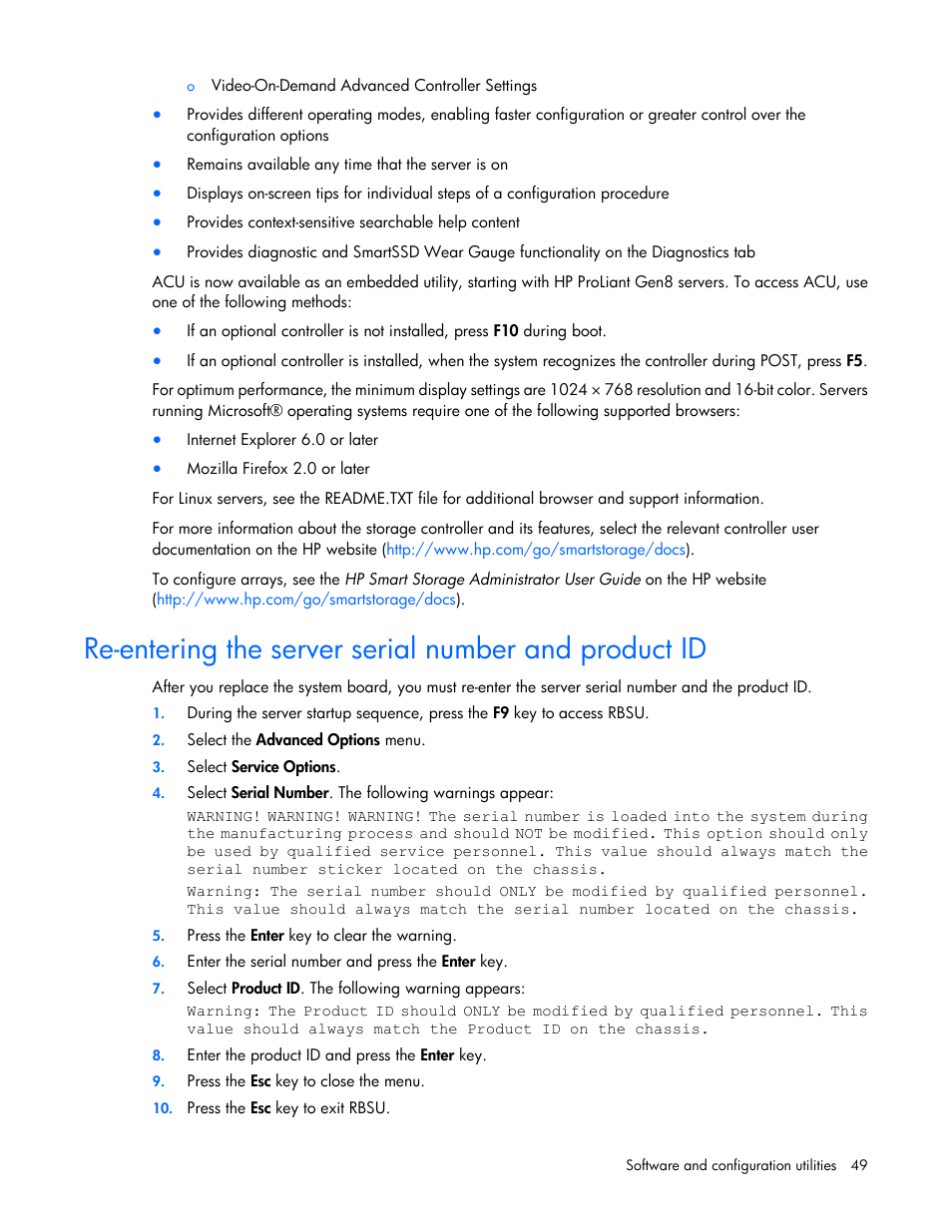 HP ProLiant ML10 Server User Manual | Page 49 / 76