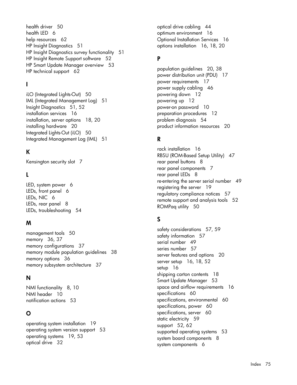 HP ProLiant ML10 Server User Manual | Page 75 / 76