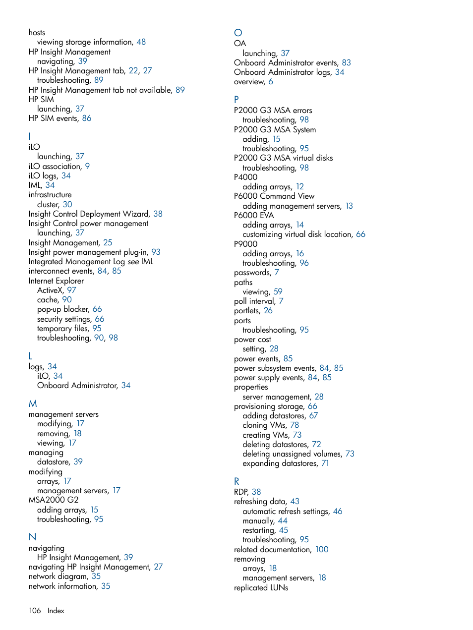 HP OneView for VMware vCenter User Manual | Page 106 / 107