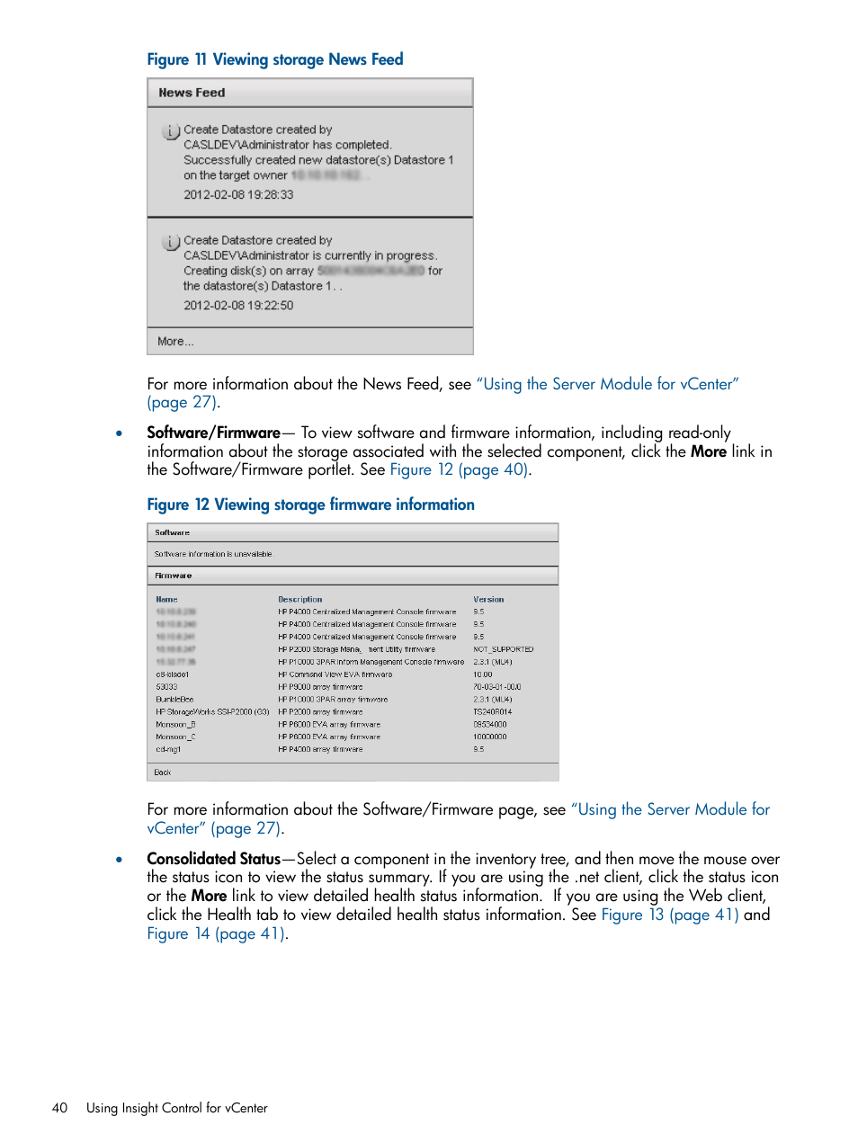 HP OneView for VMware vCenter User Manual | Page 40 / 107