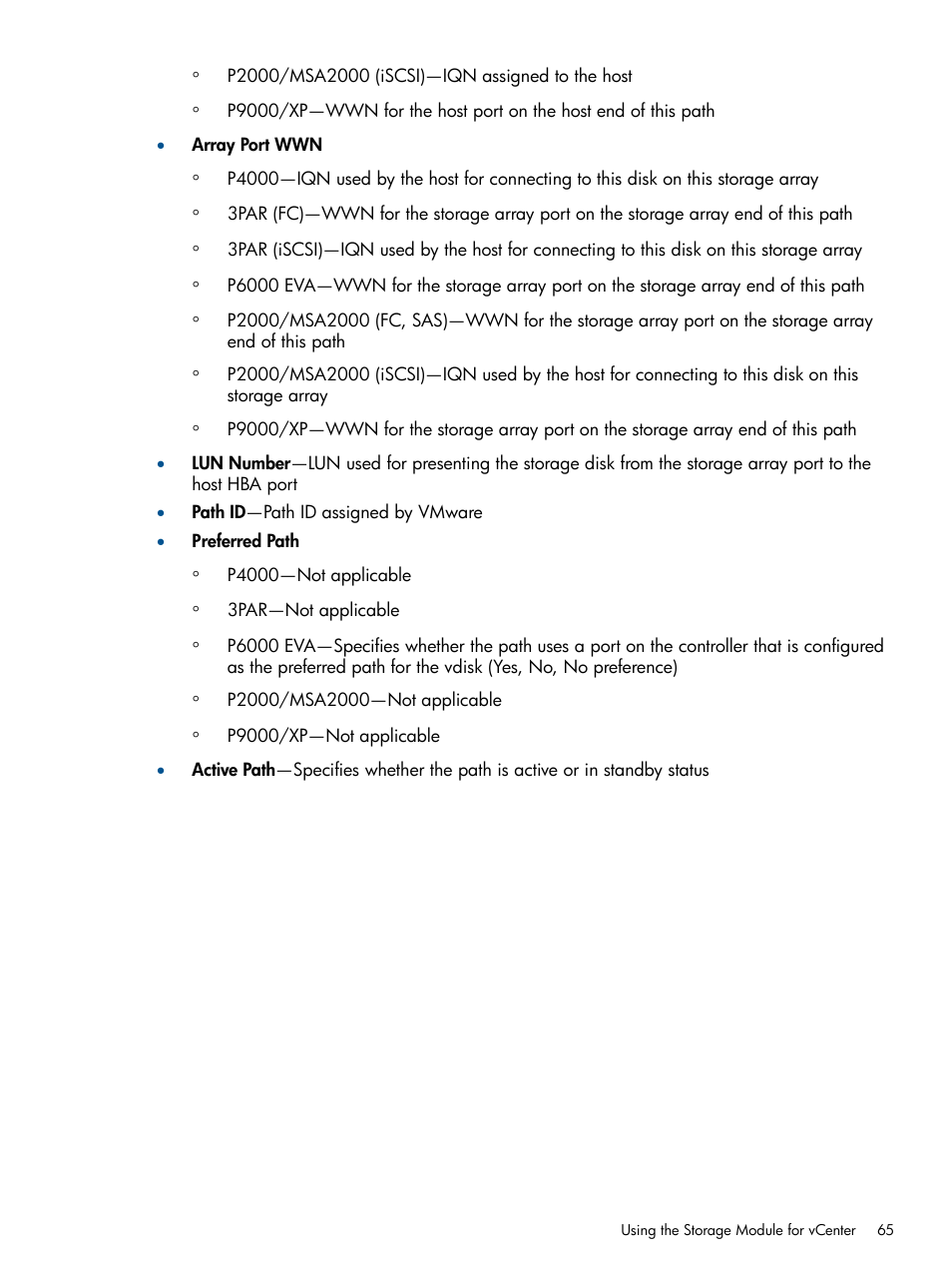 HP OneView for VMware vCenter User Manual | Page 65 / 107