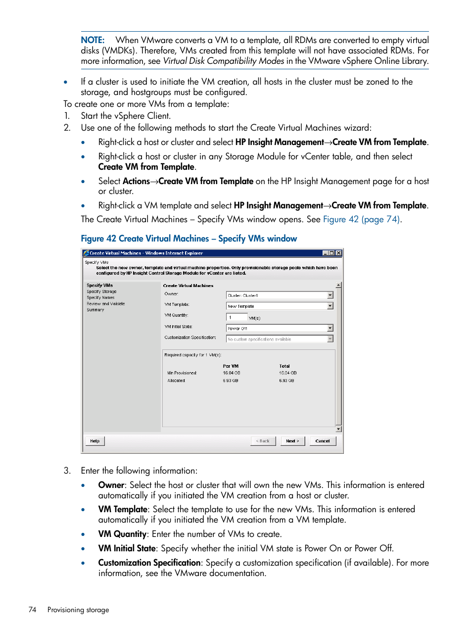 HP OneView for VMware vCenter User Manual | Page 74 / 107