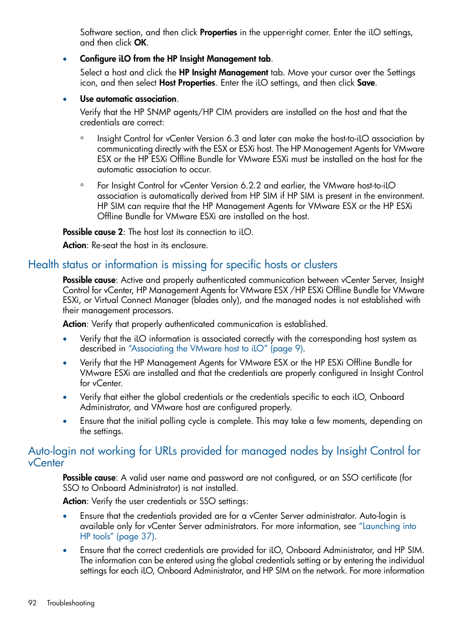 HP OneView for VMware vCenter User Manual | Page 92 / 107