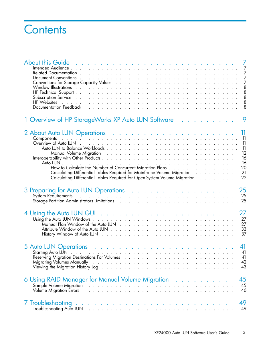 HP XP20000XP24000 Disk Array User Manual | Page 3 / 53