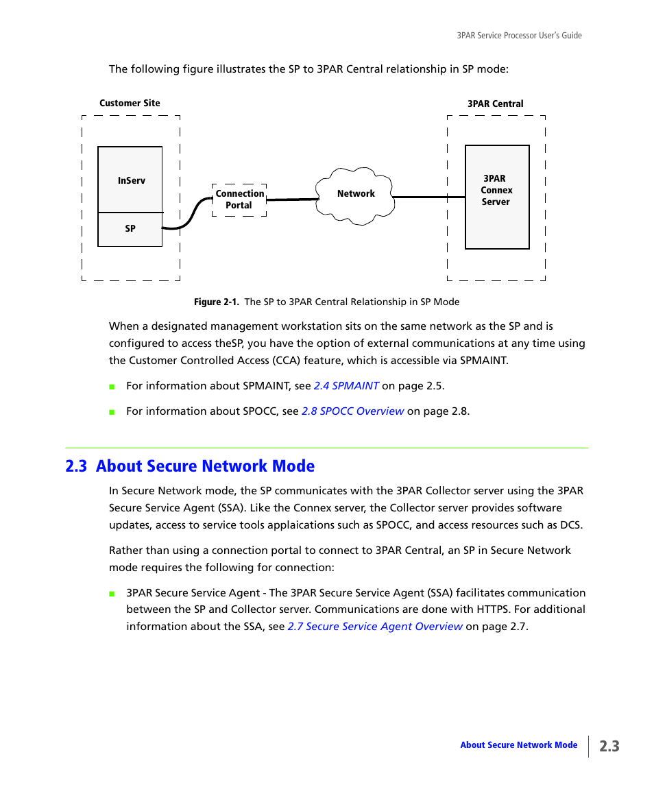 3 about secure network mode, About secure network mode | HP 3PAR Service Processors User Manual | Page 15 / 80