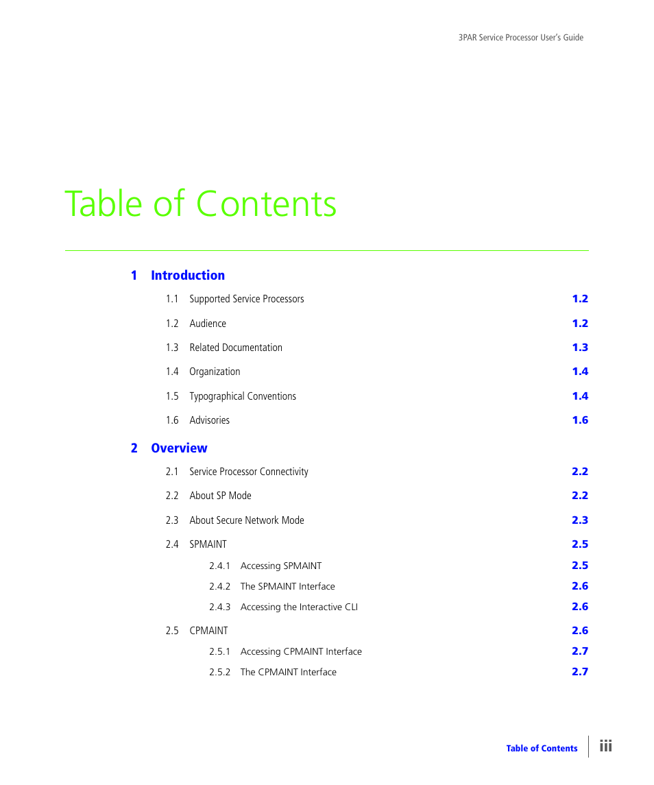 HP 3PAR Service Processors User Manual | Page 3 / 80