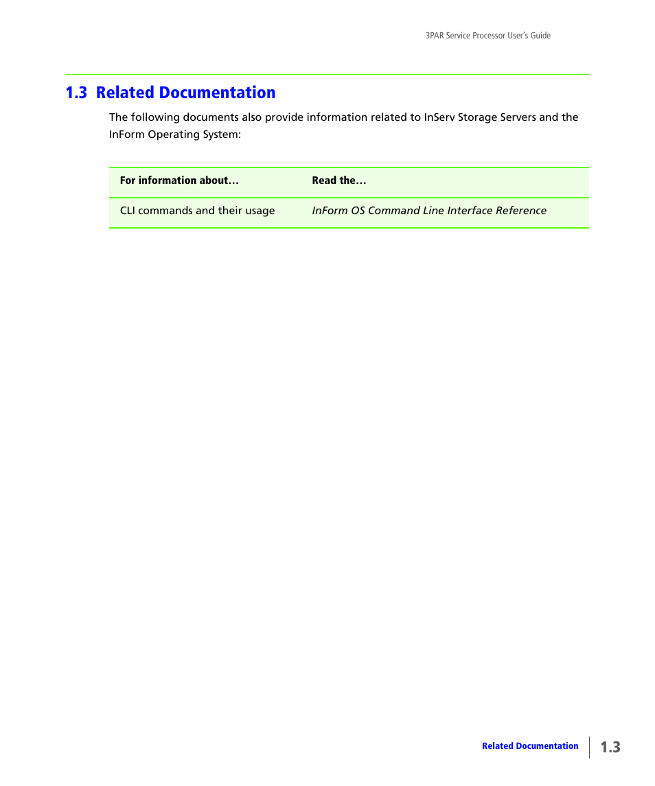 3 related documentation, Related documentation | HP 3PAR Service Processors User Manual | Page 9 / 80