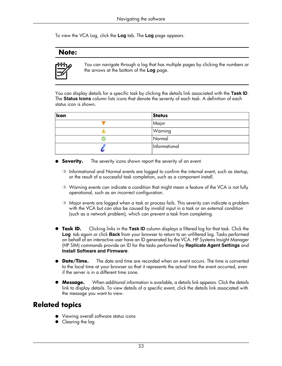 Related topics | HP Integrity rx5670 Server User Manual | Page 33 / 55