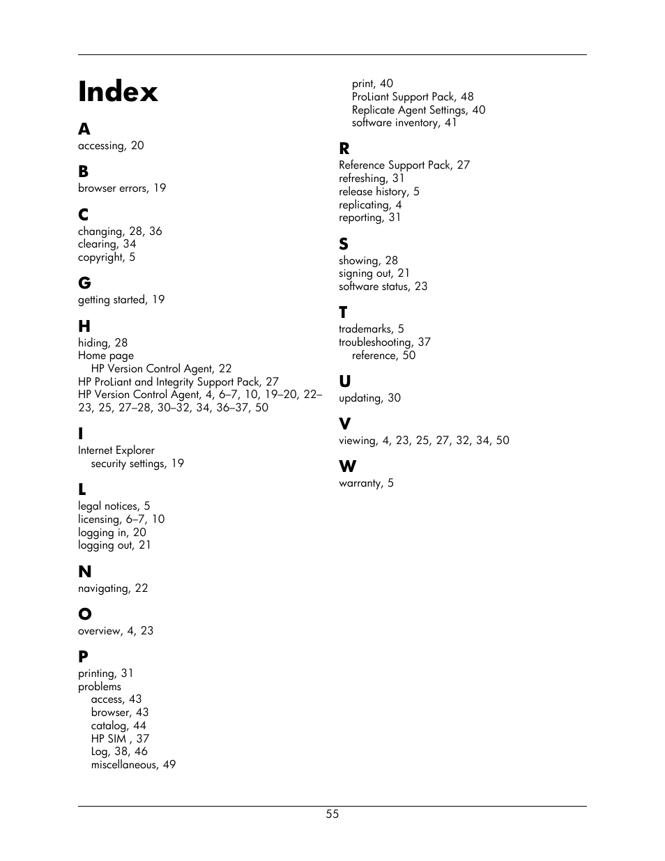 Index | HP Integrity rx5670 Server User Manual | Page 55 / 55