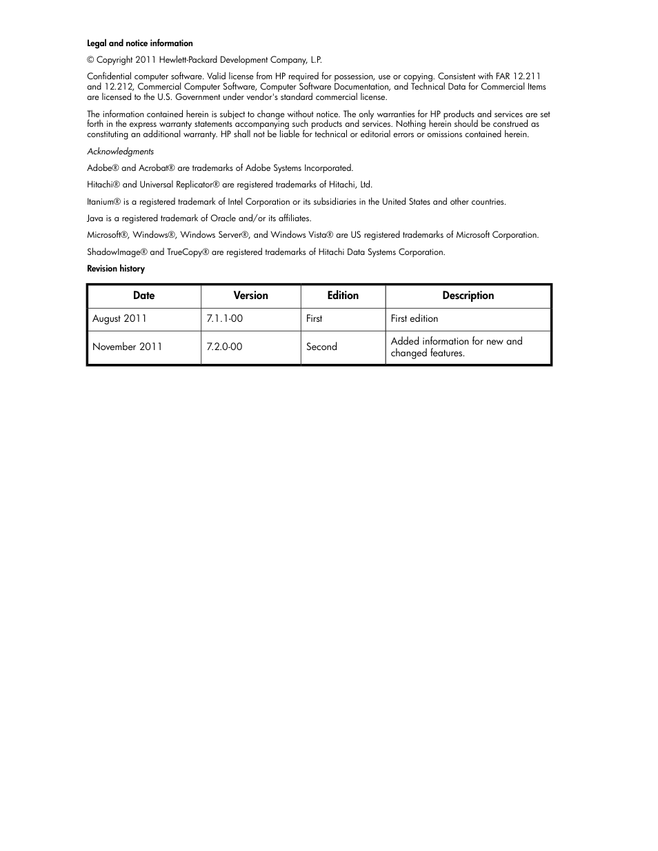 HP XP Array Manager Software User Manual | Page 2 / 46
