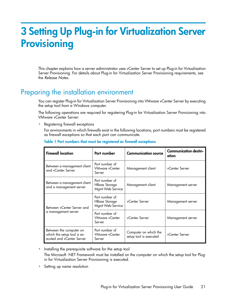 Preparing the installation environment, Chapter 3 | HP XP Array Manager Software User Manual | Page 21 / 46