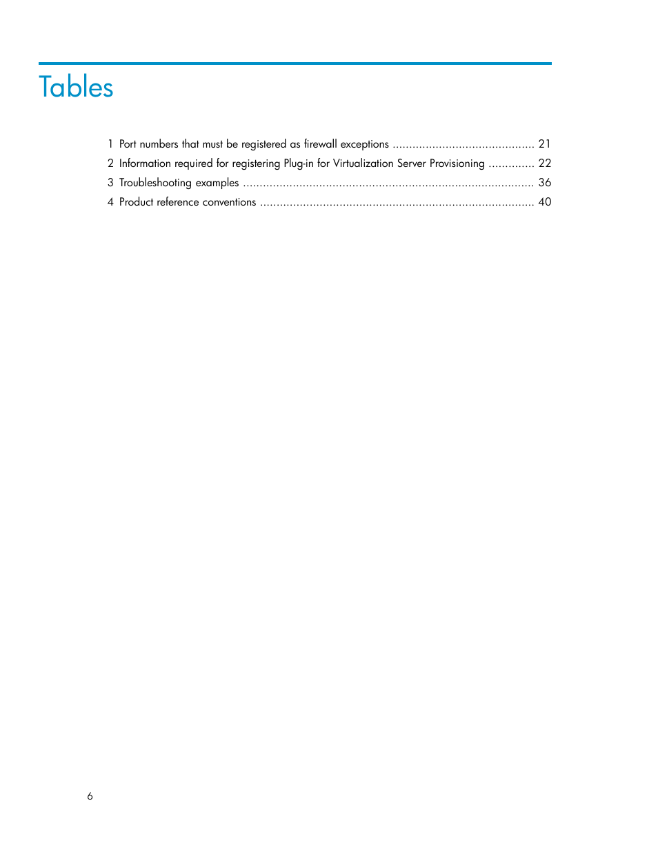 Tables | HP XP Array Manager Software User Manual | Page 6 / 46