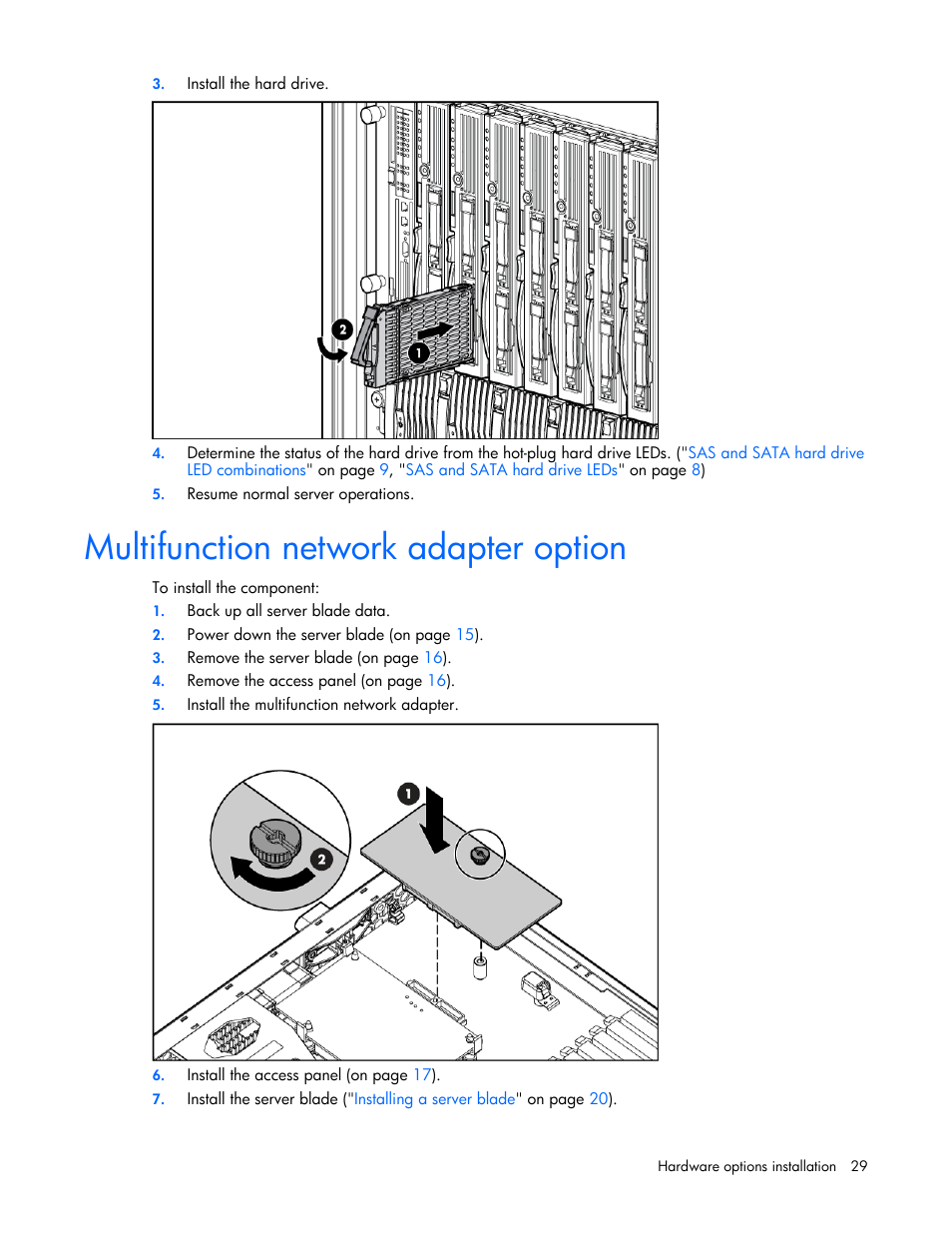 Multifunction network adapter option | HP ProLiant BL20p G4 Server-Blade User Manual | Page 29 / 91