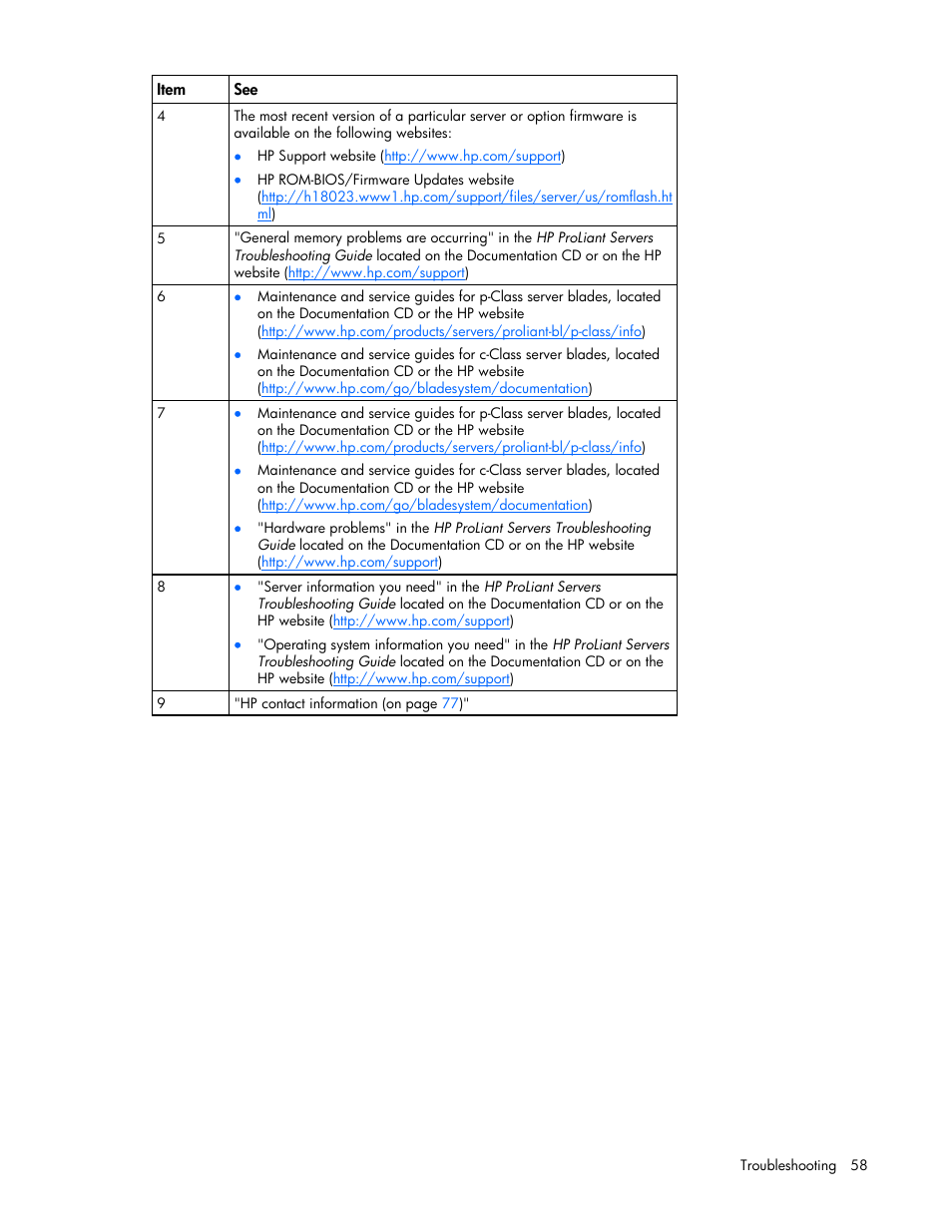 HP ProLiant BL20p G4 Server-Blade User Manual | Page 58 / 91