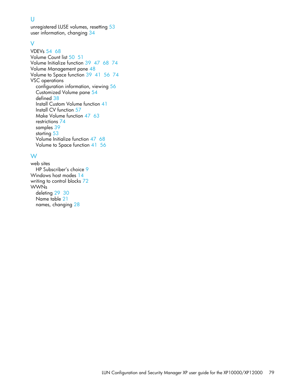 HP XP LUN Configuration and Security Manager Software User Manual | Page 79 / 84