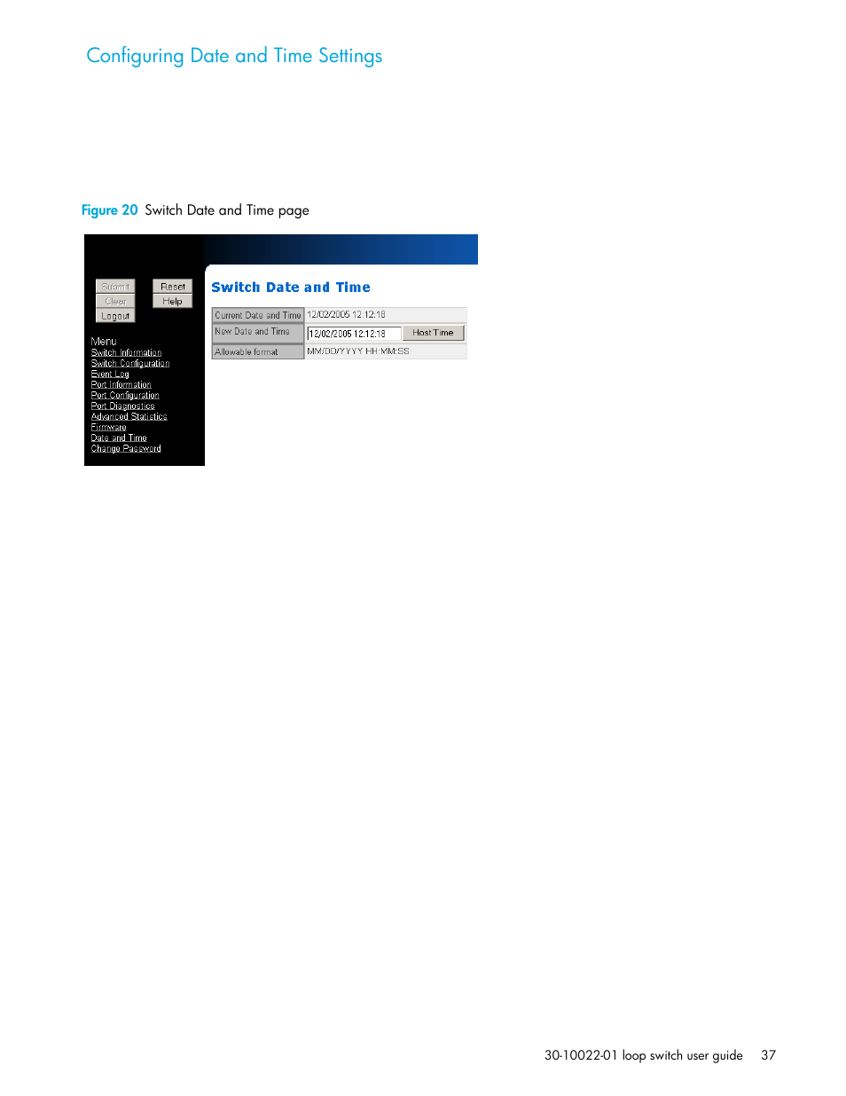 Configuring date and time settings | HP Storage EVA Capacity Upgrades User Manual | Page 37 / 54