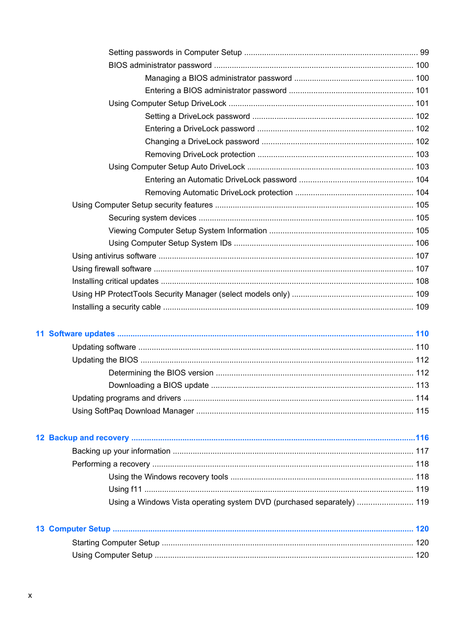 HP 421 Notebook-PC User Manual | Page 10 / 157