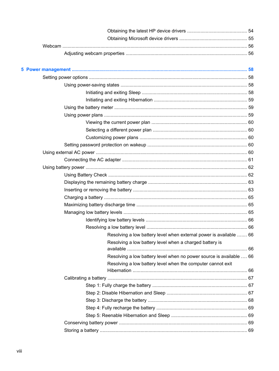 HP 421 Notebook-PC User Manual | Page 8 / 157