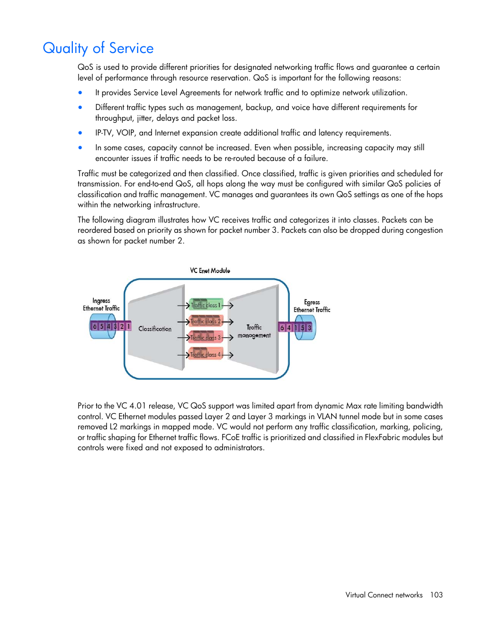 Quality of service | HP Virtual Connect 8Gb 20-port Fibre Channel Module for c-Class BladeSystem User Manual | Page 103 / 317