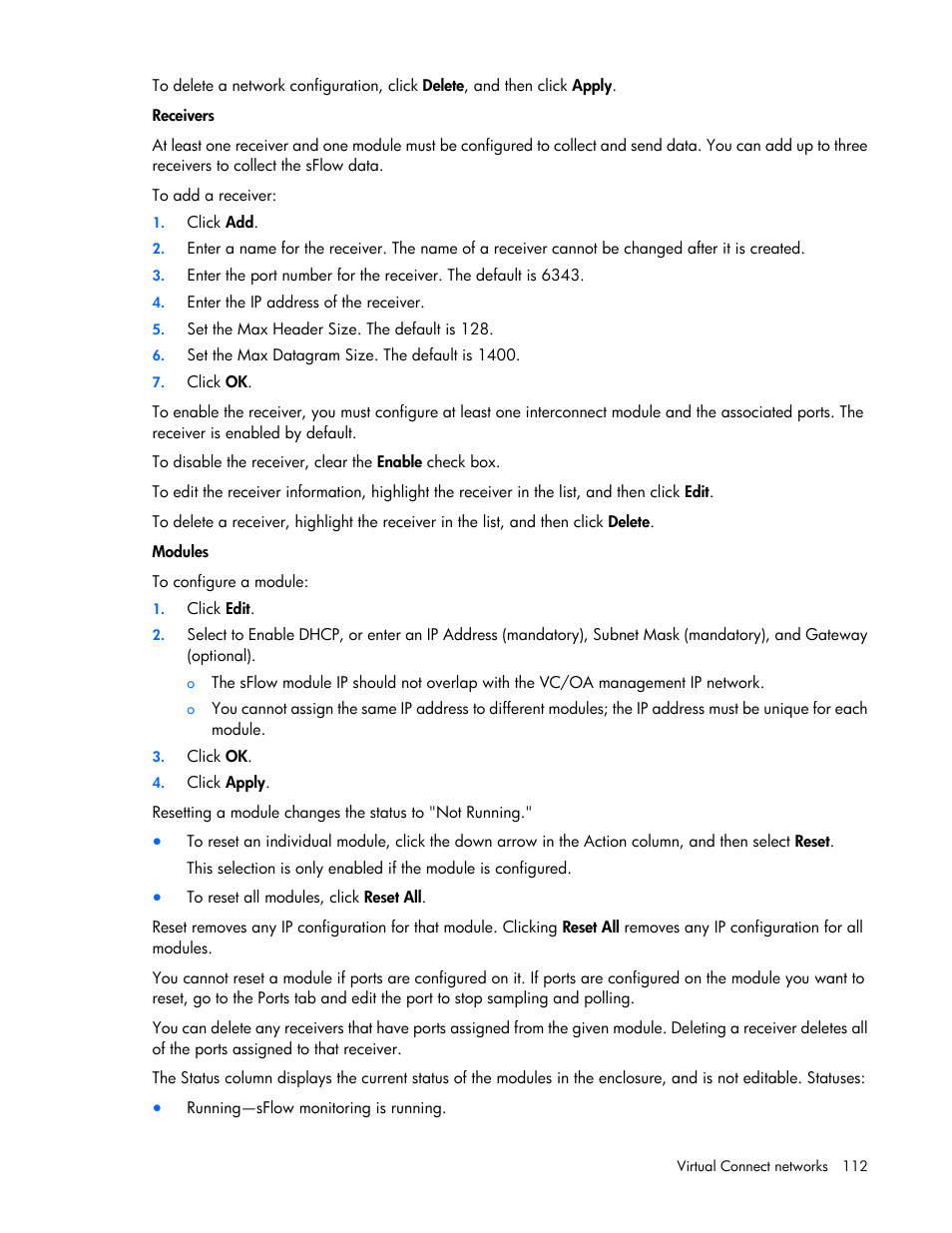 HP Virtual Connect 8Gb 20-port Fibre Channel Module for c-Class BladeSystem User Manual | Page 112 / 317