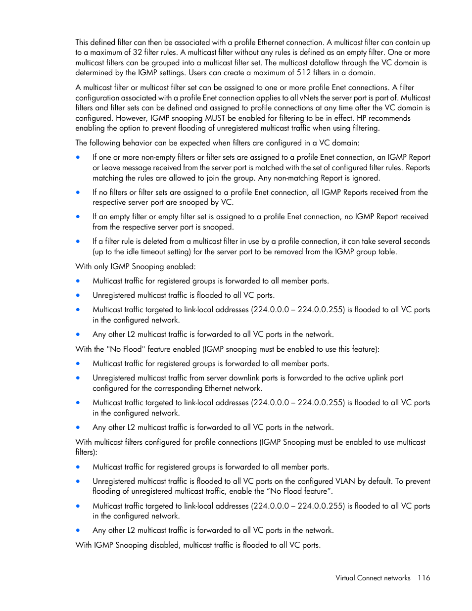 HP Virtual Connect 8Gb 20-port Fibre Channel Module for c-Class BladeSystem User Manual | Page 116 / 317