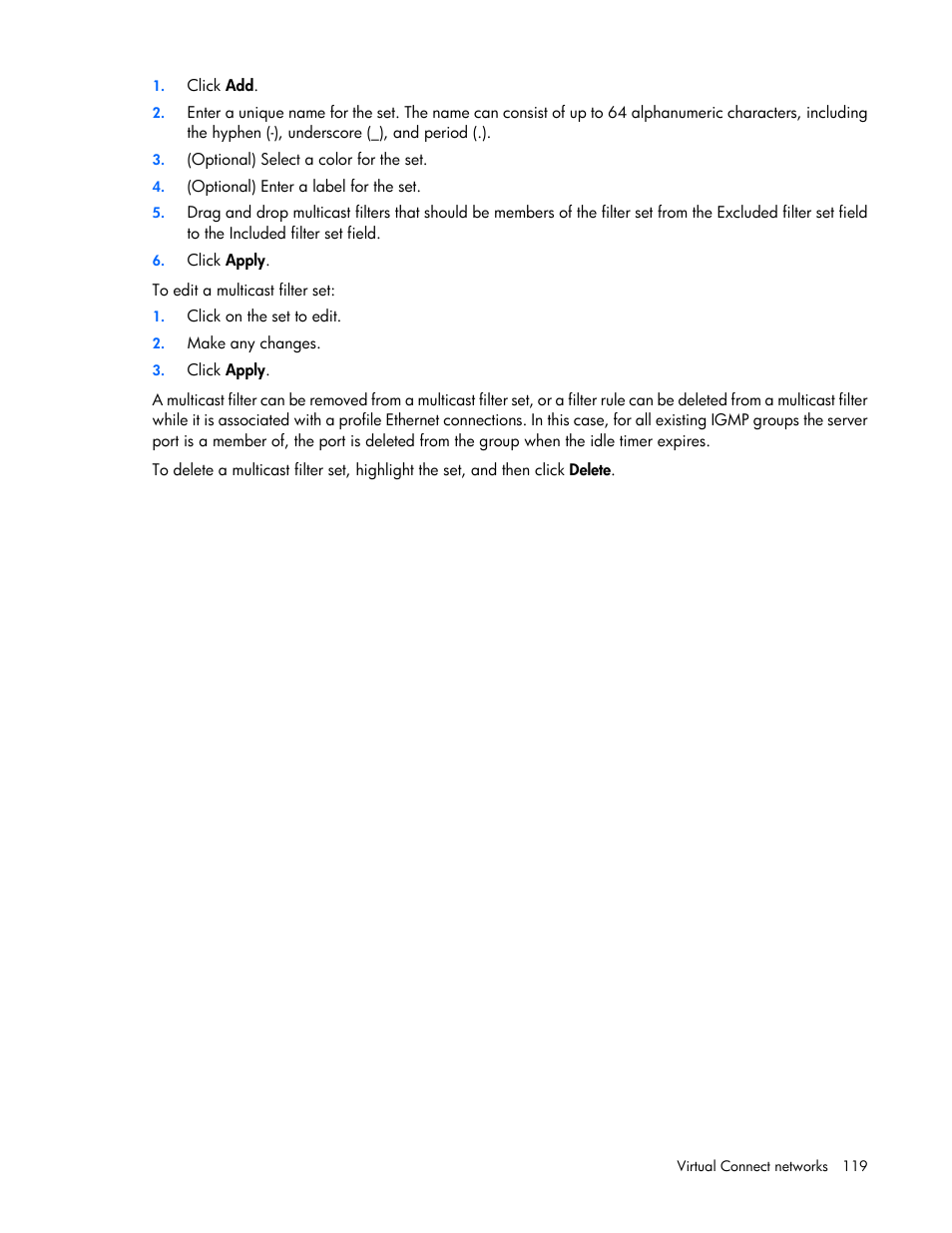 HP Virtual Connect 8Gb 20-port Fibre Channel Module for c-Class BladeSystem User Manual | Page 119 / 317