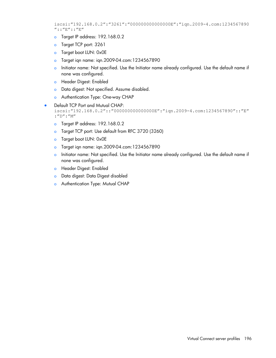 HP Virtual Connect 8Gb 20-port Fibre Channel Module for c-Class BladeSystem User Manual | Page 196 / 317