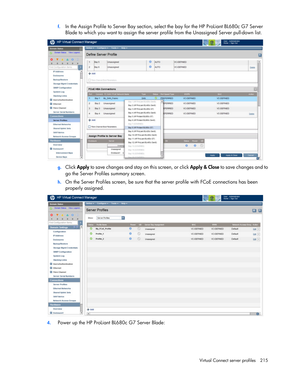 HP Virtual Connect 8Gb 20-port Fibre Channel Module for c-Class BladeSystem User Manual | Page 215 / 317