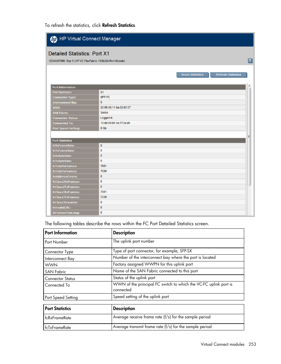 HP Virtual Connect 8Gb 20-port Fibre Channel Module for c-Class BladeSystem User Manual | Page 253 / 317