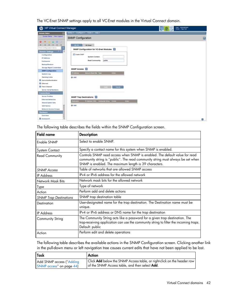 HP Virtual Connect 8Gb 20-port Fibre Channel Module for c-Class BladeSystem User Manual | Page 42 / 317