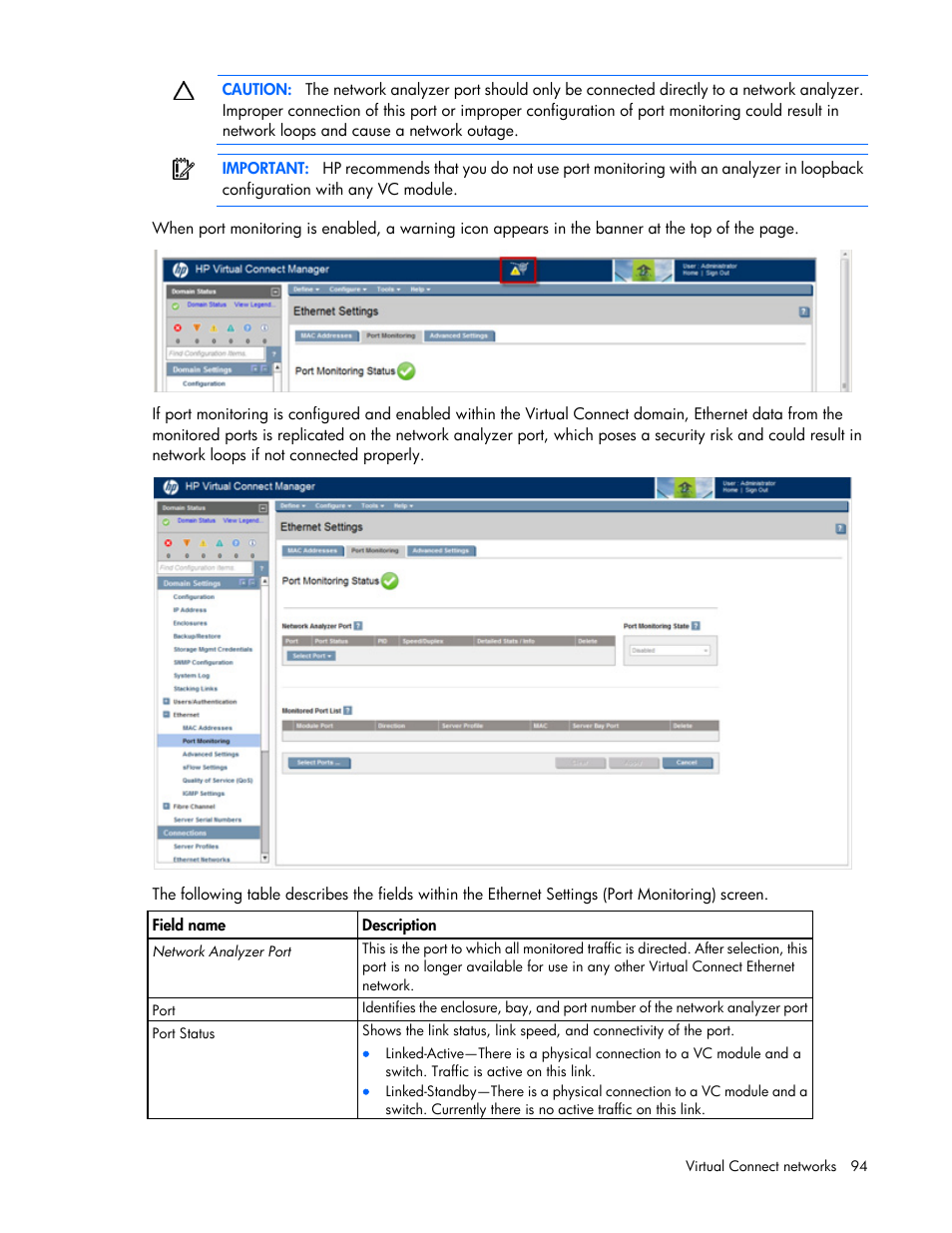 HP Virtual Connect 8Gb 20-port Fibre Channel Module for c-Class BladeSystem User Manual | Page 94 / 317