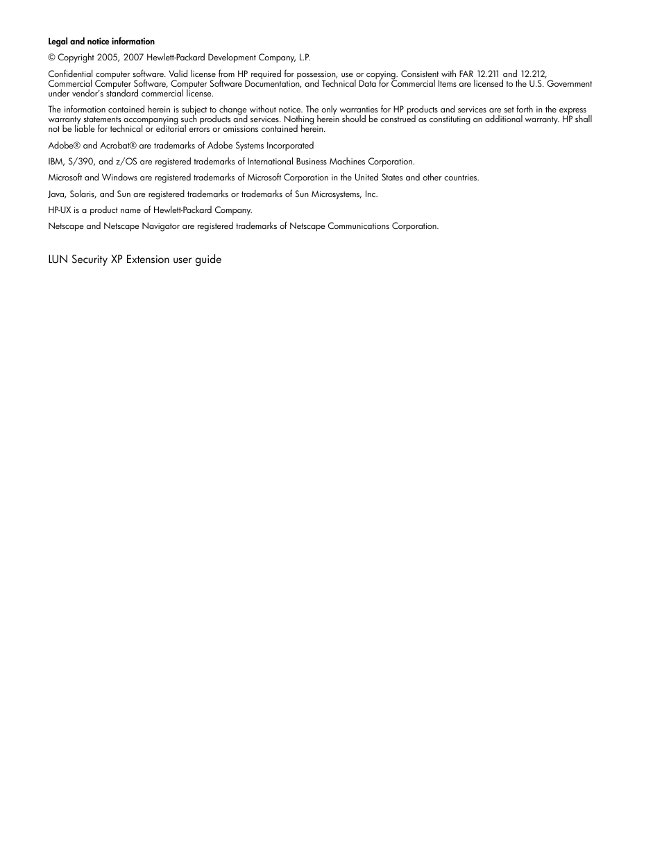 HP StorageWorks XP Remote Web Console Software User Manual | Page 2 / 34