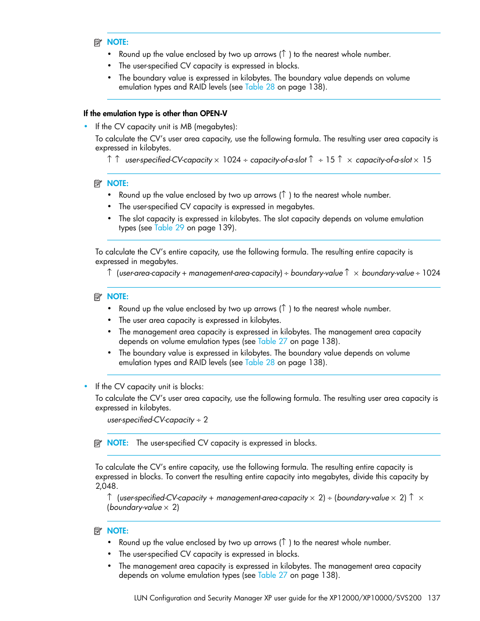 If the emulation type is other than open-v | HP StorageWorks XP Remote Web Console Software User Manual | Page 137 / 198