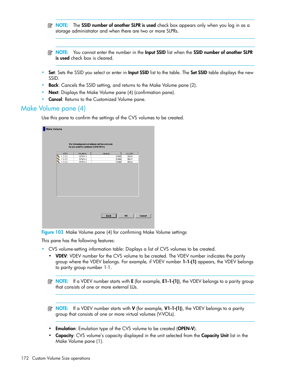 Make volume pane (4) | HP StorageWorks XP Remote Web Console Software User Manual | Page 172 / 198