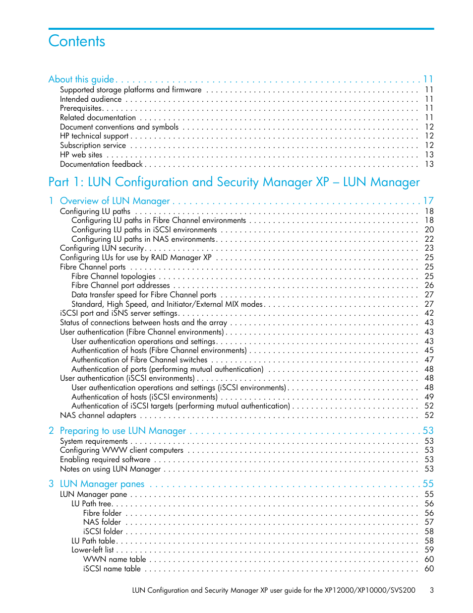 HP StorageWorks XP Remote Web Console Software User Manual | Page 3 / 198