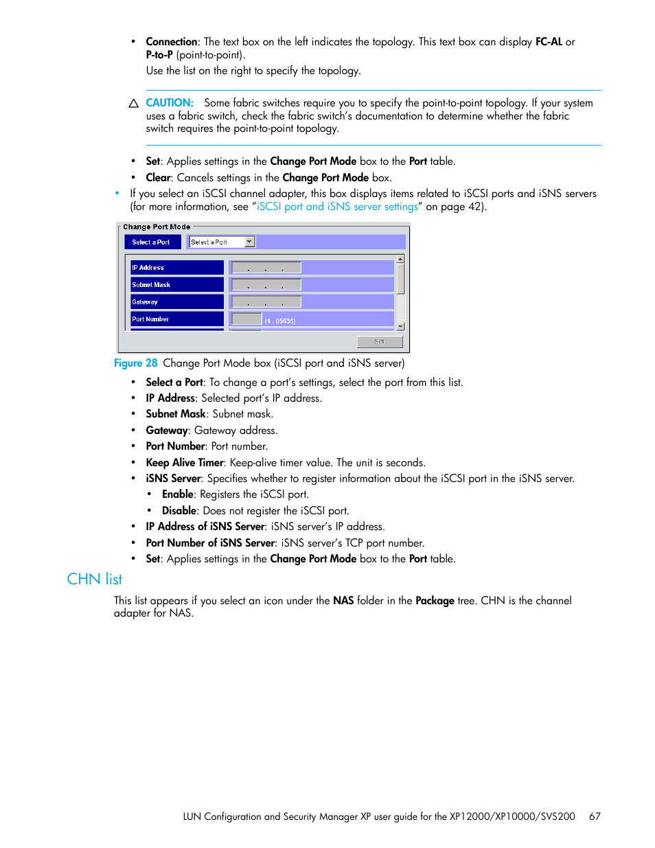 Chn list | HP StorageWorks XP Remote Web Console Software User Manual | Page 67 / 198