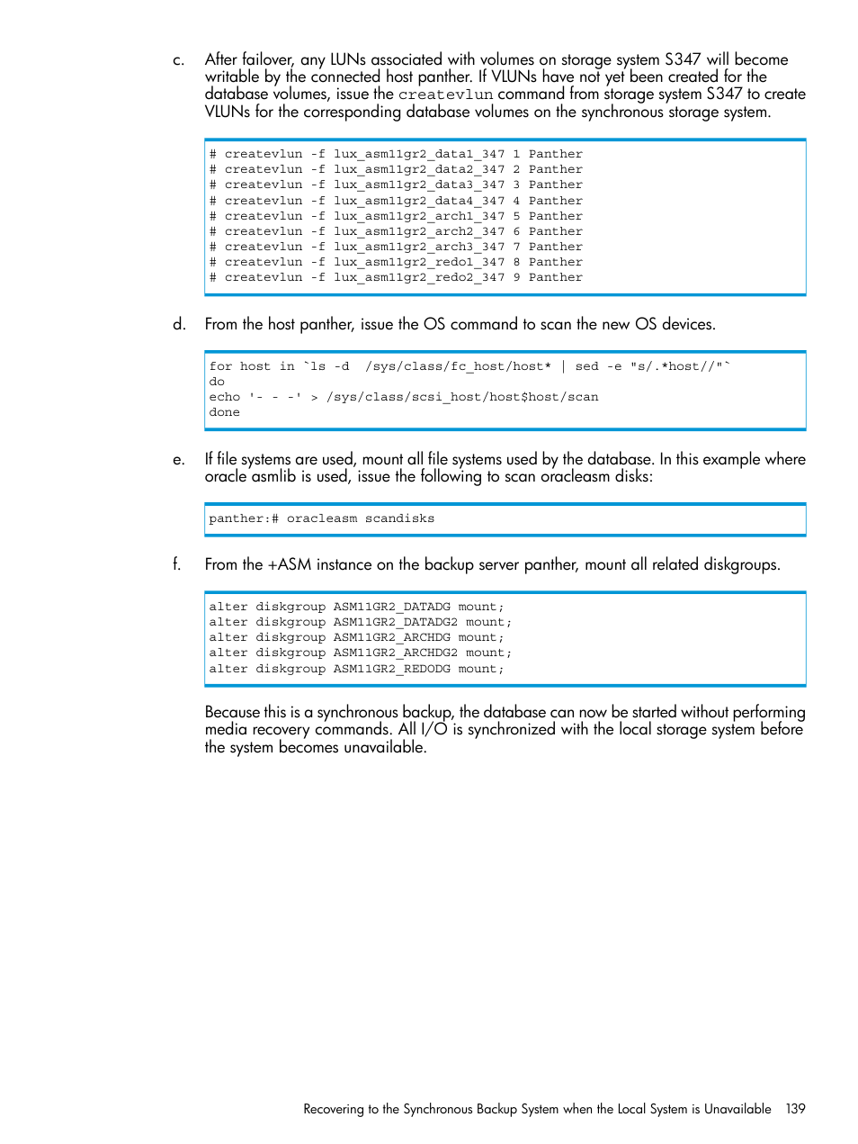 HP 3PAR Application Software Suite for Oracle User Manual | Page 139 / 223