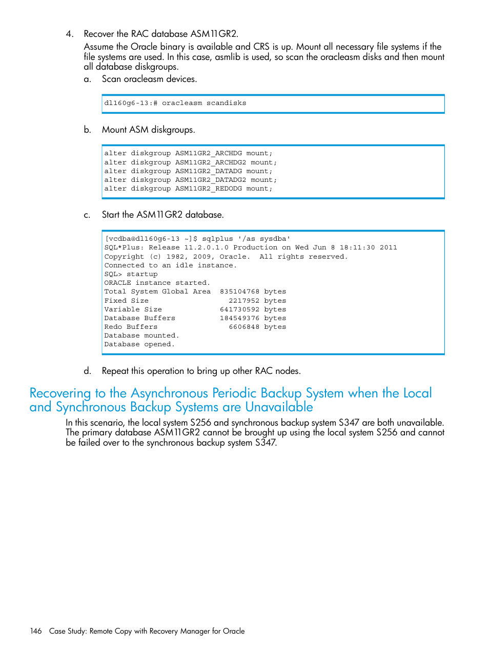 HP 3PAR Application Software Suite for Oracle User Manual | Page 146 / 223