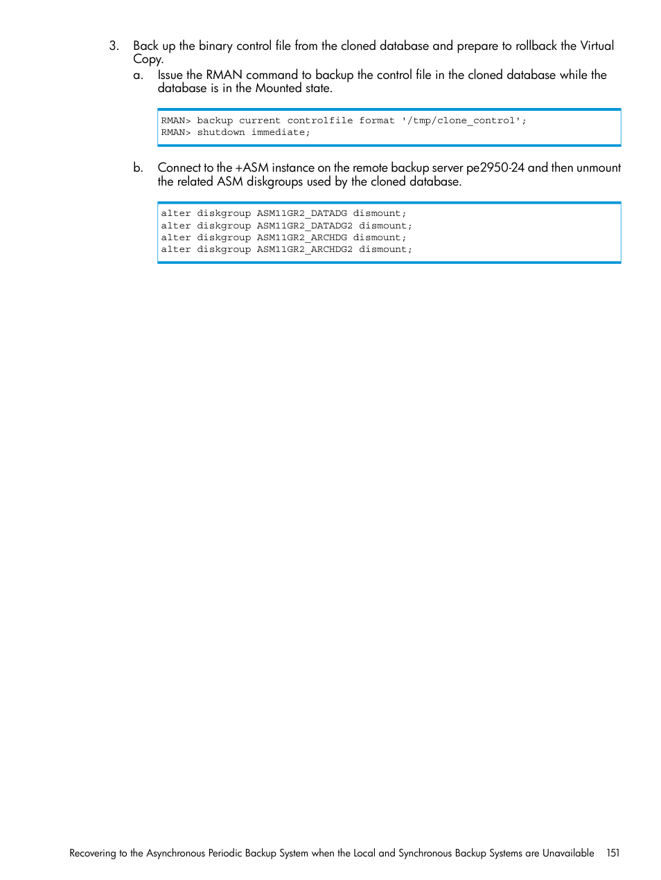 HP 3PAR Application Software Suite for Oracle User Manual | Page 151 / 223