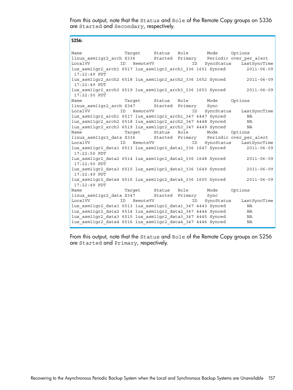 HP 3PAR Application Software Suite for Oracle User Manual | Page 157 / 223