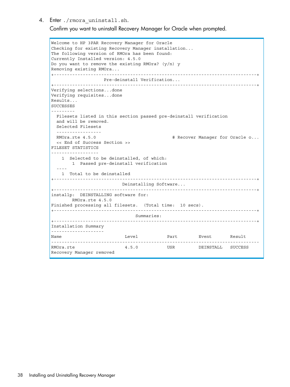 HP 3PAR Application Software Suite for Oracle User Manual | Page 38 / 223