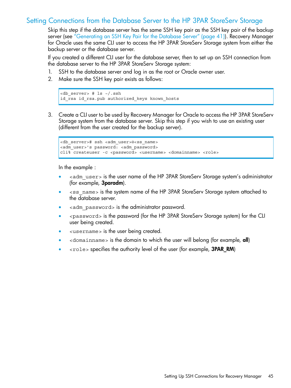 HP 3PAR Application Software Suite for Oracle User Manual | Page 45 / 223