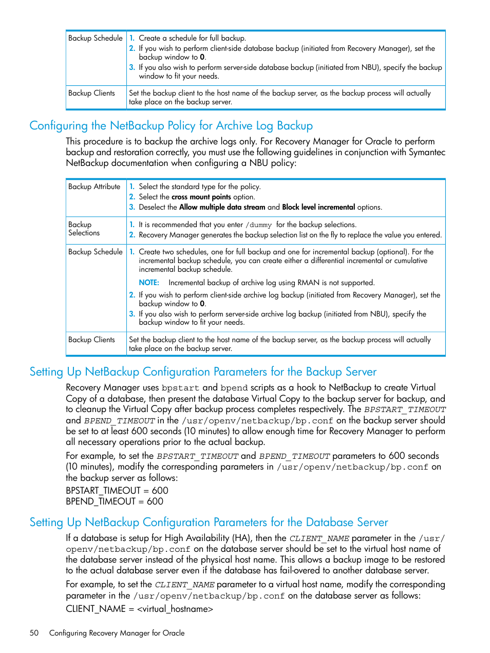 HP 3PAR Application Software Suite for Oracle User Manual | Page 50 / 223